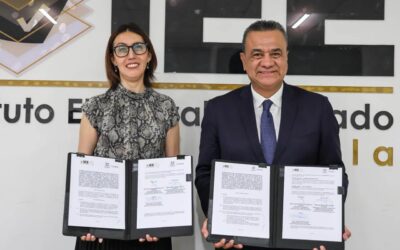 Firma de convenio de colaboración con el Instituto Electoral del Estado de Puebla