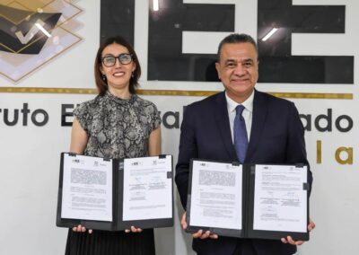 Firma de convenio de colaboración con el Instituto Electoral del Estado de Puebla