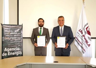 Firma de convenio con la Agencia de Energía del Estado de Puebla,