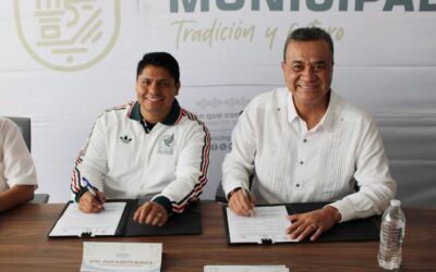 Convenio de colaboración institucional con el Presidente Municipal de Cuautlancingo
