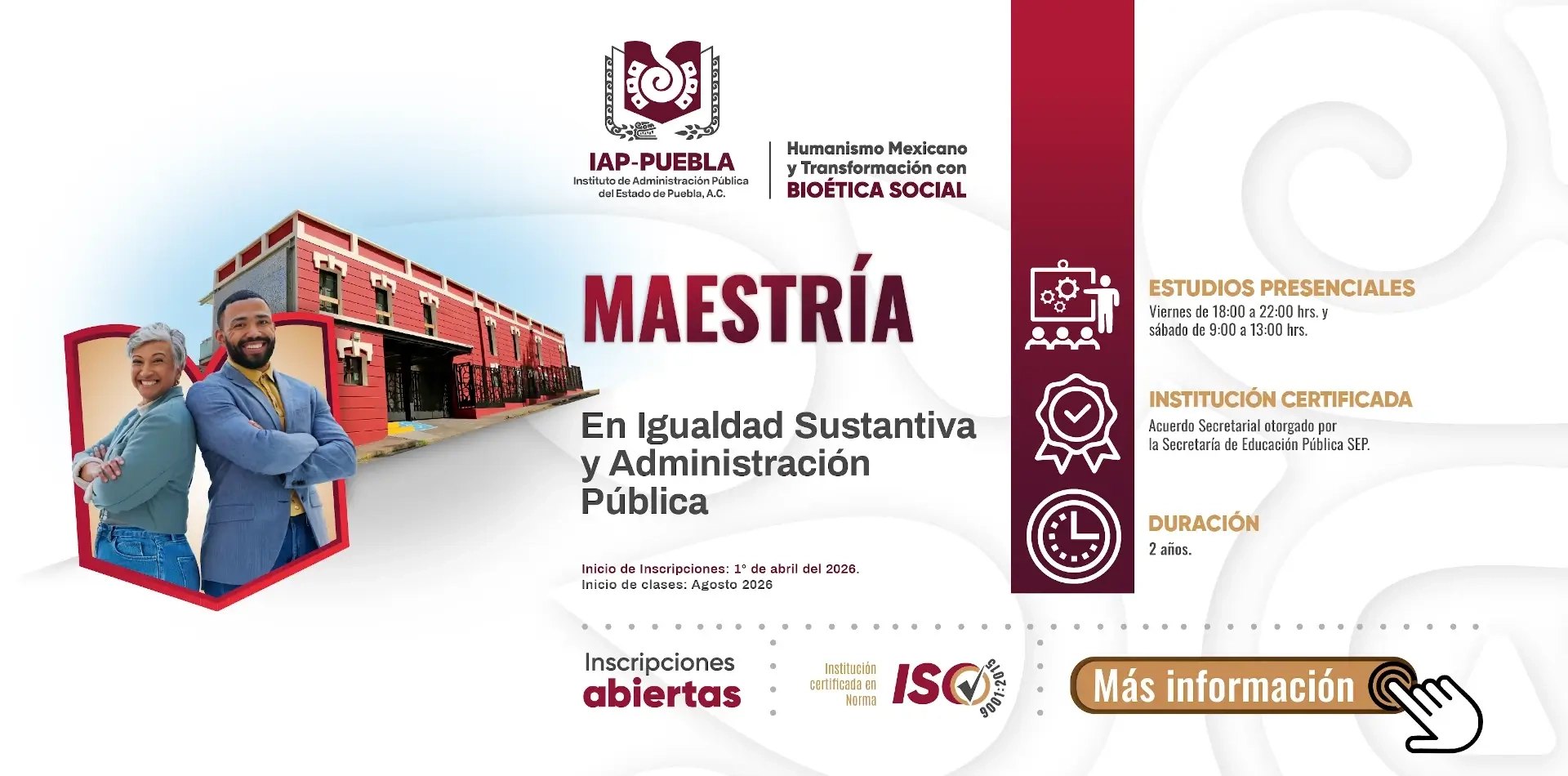 Maestría en Igualdad Sustantiva y Administración Pública